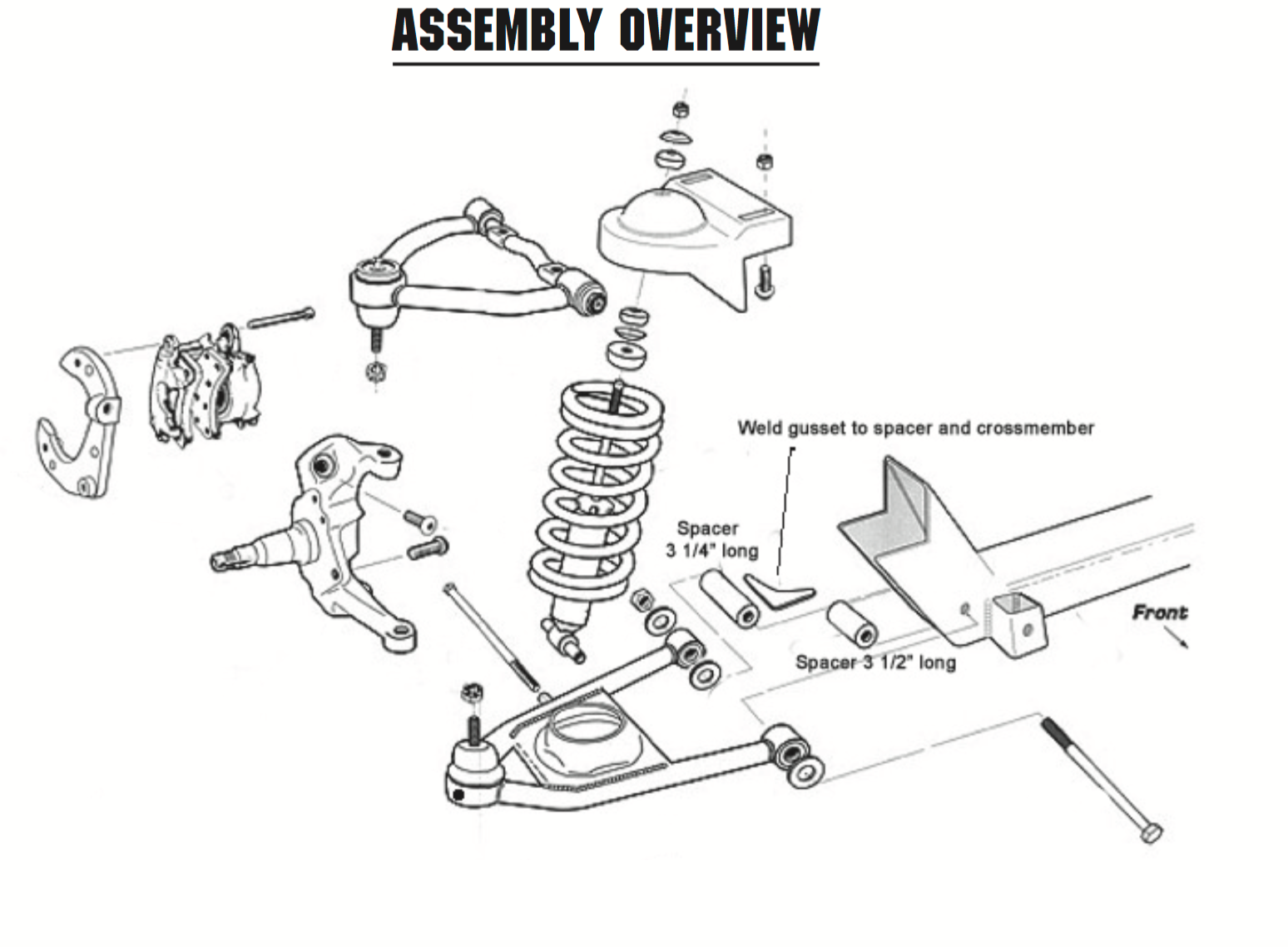 64560 & 62 Installation Instructions for Mustang II Upper & Lower Control Arms